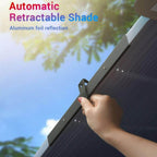 Car Windshield Sunshade Self-Retracting UV-Blocking Reflective Aluminum Film