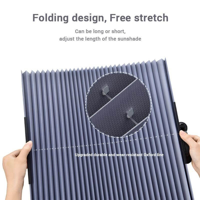 Car Windshield Sunshade Self-Retracting UV-Blocking Reflective Aluminum Film