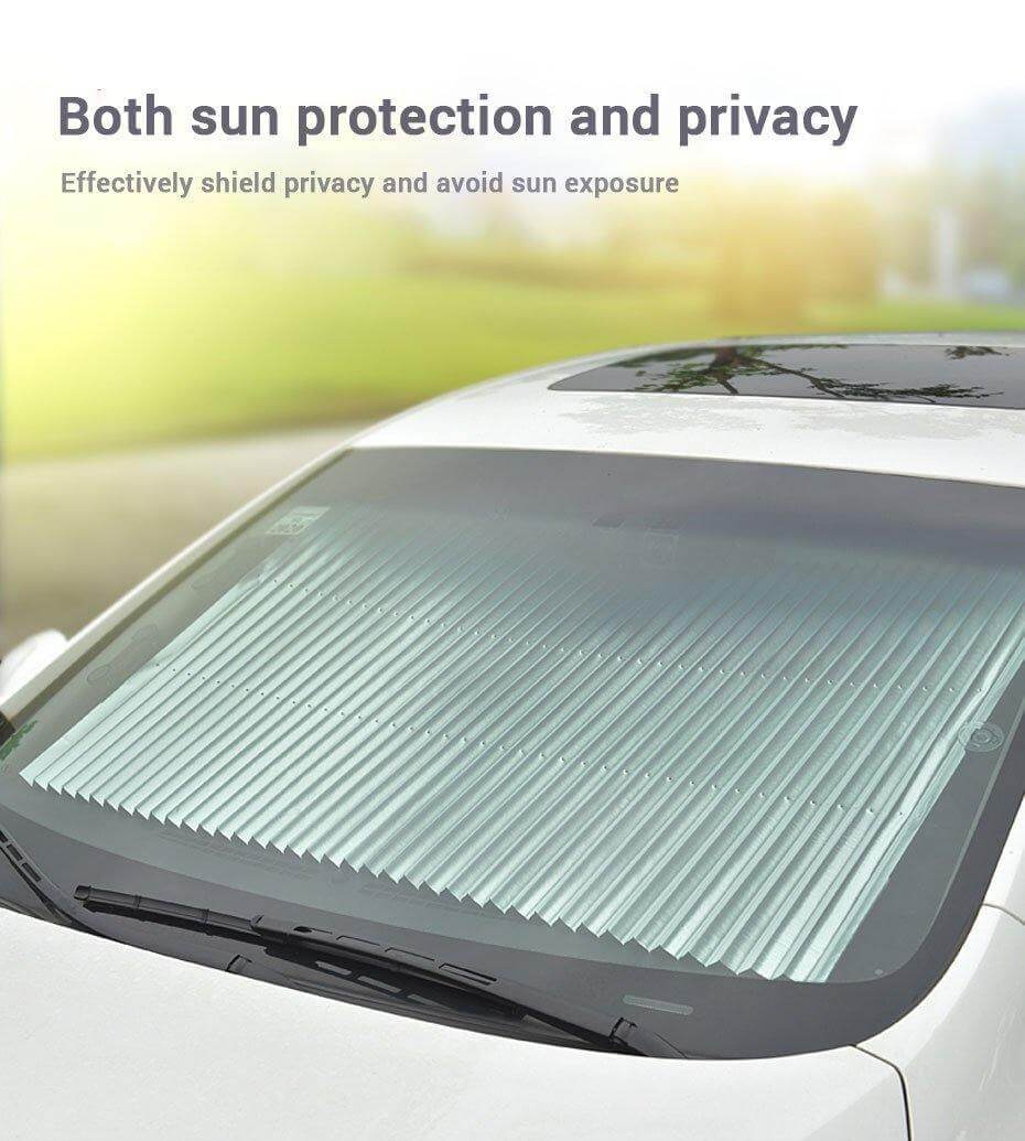 Car Windshield Sunshade Self-Retracting UV-Blocking Reflective Aluminum Film
