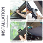 Car Windshield Sunshade Self-Retracting UV-Blocking Reflective Aluminum Film