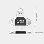 Card Reader 4-In-1 SD/MicroSD Keyring