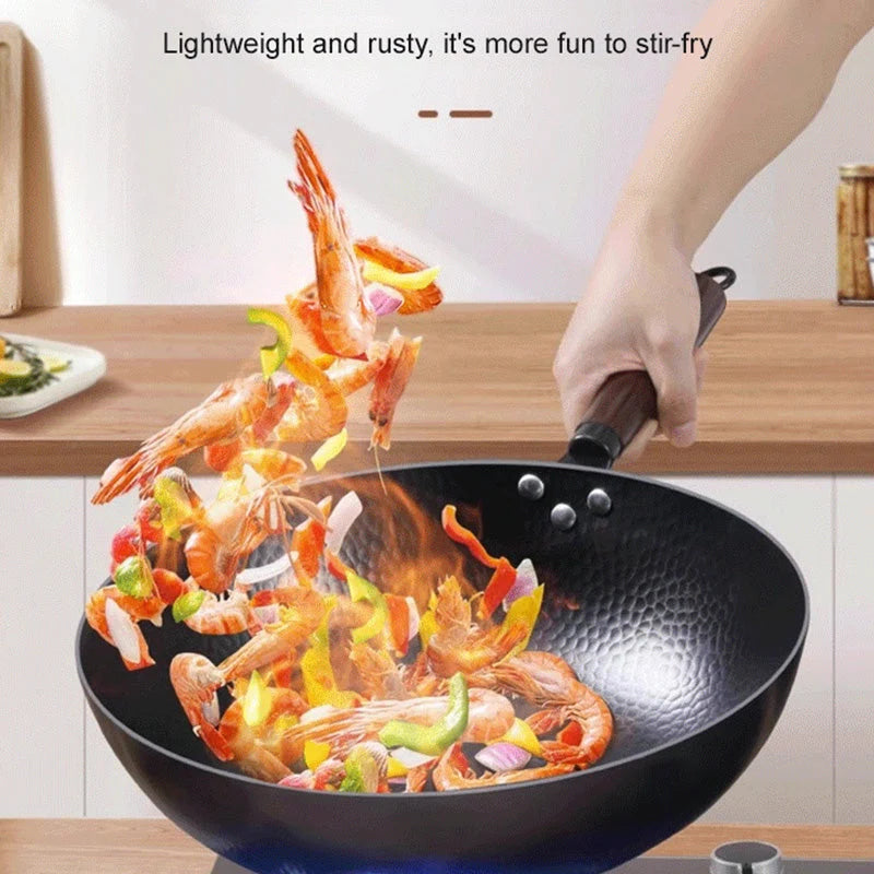 Cast Iron Frying Pan 28 cm Natural Non-Stick & Rust-Resistant
