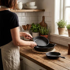 Cast Iron Pan Set 3-Piece Even Heat