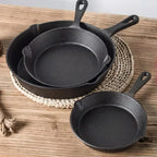 Cast Iron Pan Set 3-Piece Even Heat