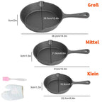Cast Iron Pan Set 3-Piece Even Heat