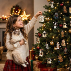 Cat Advent Calendar 24 Miniature Figurines Festive Designs