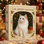 Cat Advent Calendar 24 Miniature Figurines Festive Designs