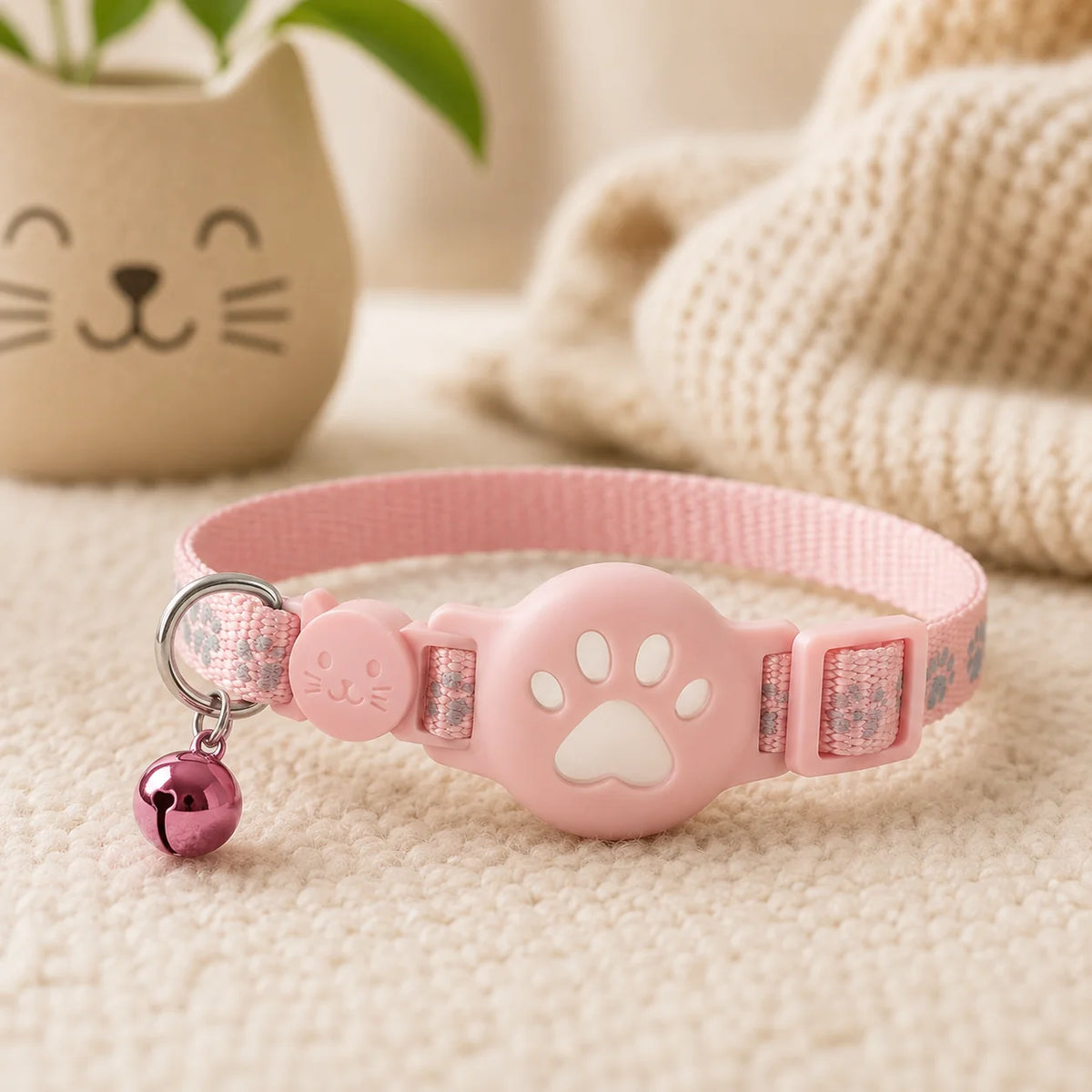 Cat Collar GPS Tracking Reflective Water-Resistant Silicone