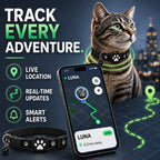 Cat Collar GPS Tracking Reflective Water-Resistant Silicone