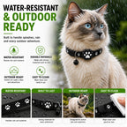 Cat Collar GPS Tracking Reflective Water-Resistant Silicone