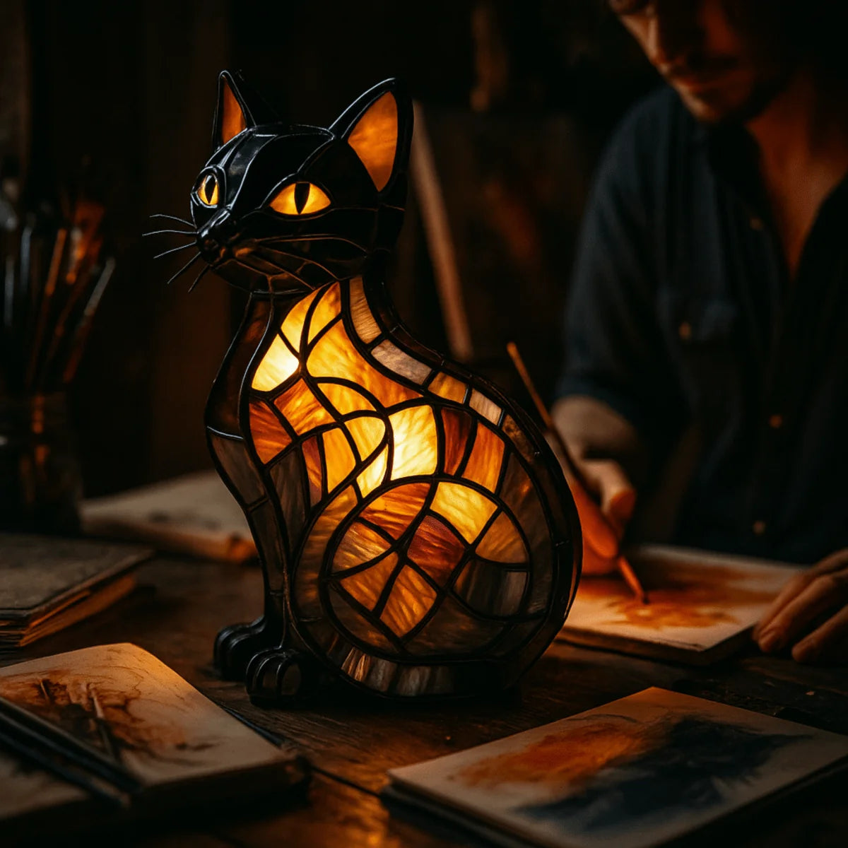 Cat Night Light Soft Silicone Rechargeable & Touch Control