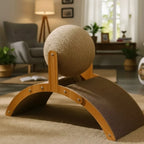 Cat Scratcher Natural Sisal Board With Interactive Ball