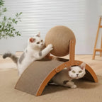 Cat Scratcher Natural Sisal Board With Interactive Ball