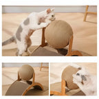 Cat Scratcher Natural Sisal Board With Interactive Ball