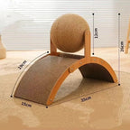 Cat Scratcher Natural Sisal Board With Interactive Ball