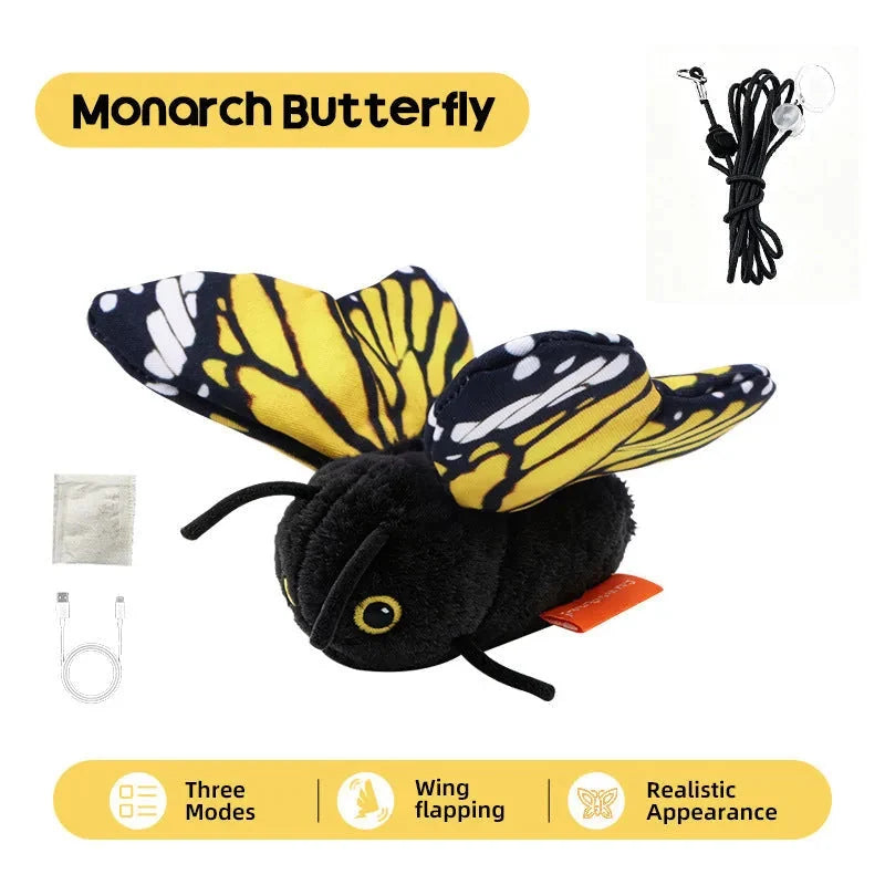 Cat Toy Motion-Activated Flapping Butterfly Soft Plush Body
