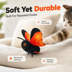 Cat Toy Motion-Activated Flapping Butterfly Soft Plush Body