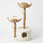 Cat Tree Natural Branches Woven Baskets & Cozy Cave