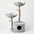Cat Tree Natural Branches Woven Baskets & Cozy Cave