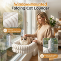 Cat Window Perch Foldable Suction Cup Washable Plush Cover