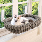 Cat Window Perch Foldable Suction Cup Washable Plush Cover
