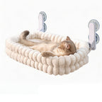 Cat Window Perch Foldable Suction Cup Washable Plush Cover