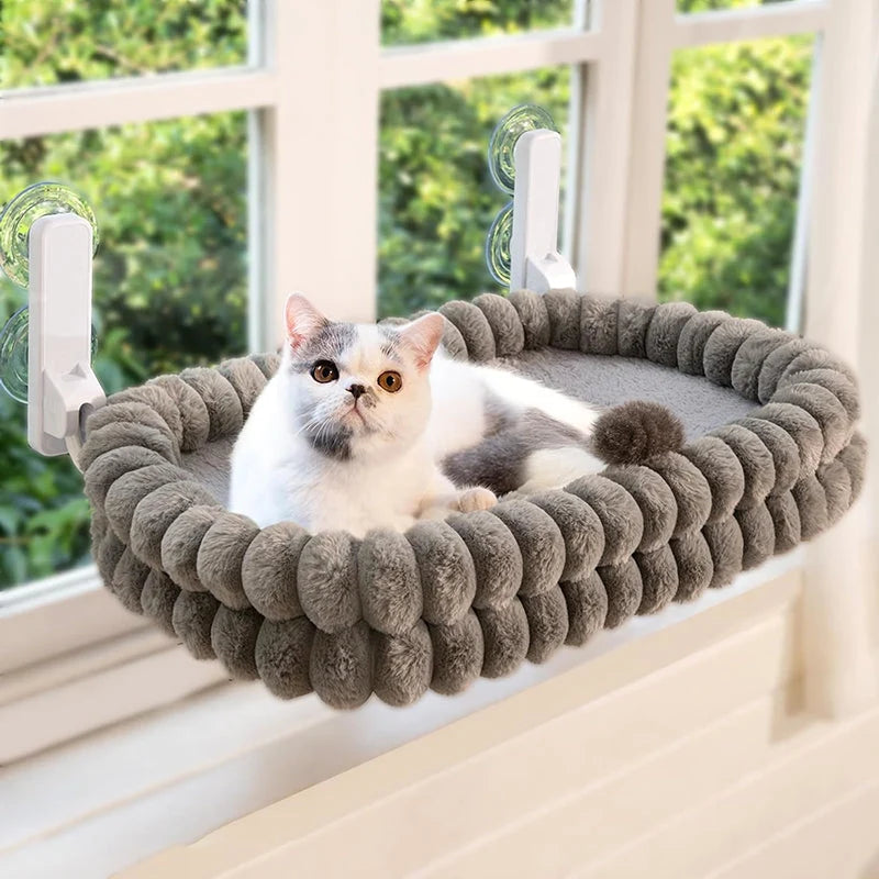 Cat Window Perch Foldable Suction-Mount 88 lb Capacity
