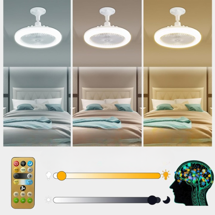 Ceiling Fan Light E27 Socket Integrated LED & Remote