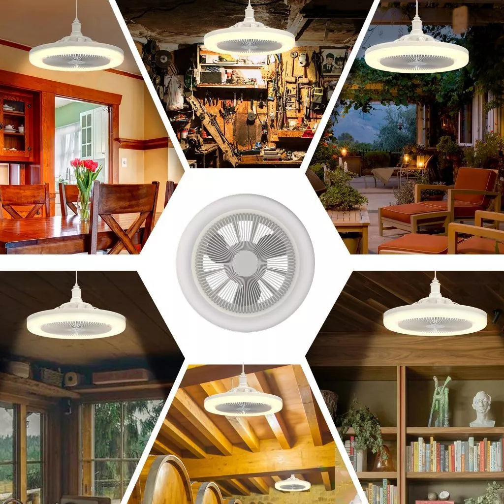 Ceiling Fan Light E27 Socket Integrated LED & Remote