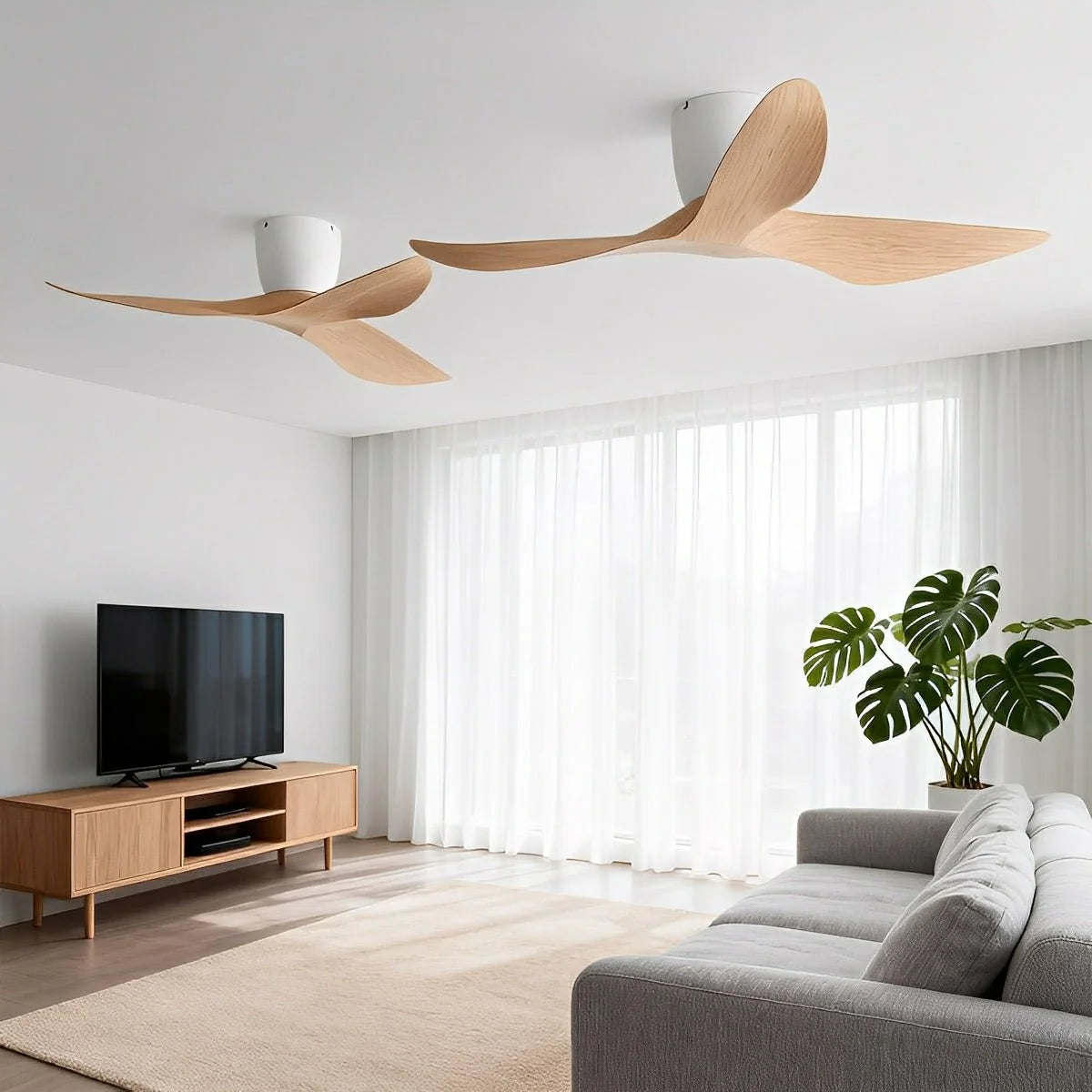 Ceiling Fan Quiet DC Motor Reversible Airflow