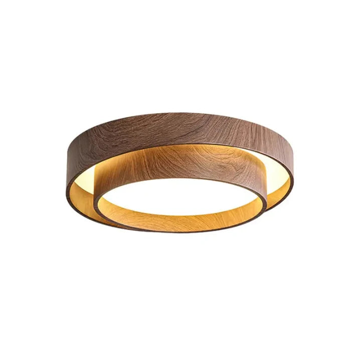 Ceiling Lamp Integrated LED Dimmable Warm Walnut