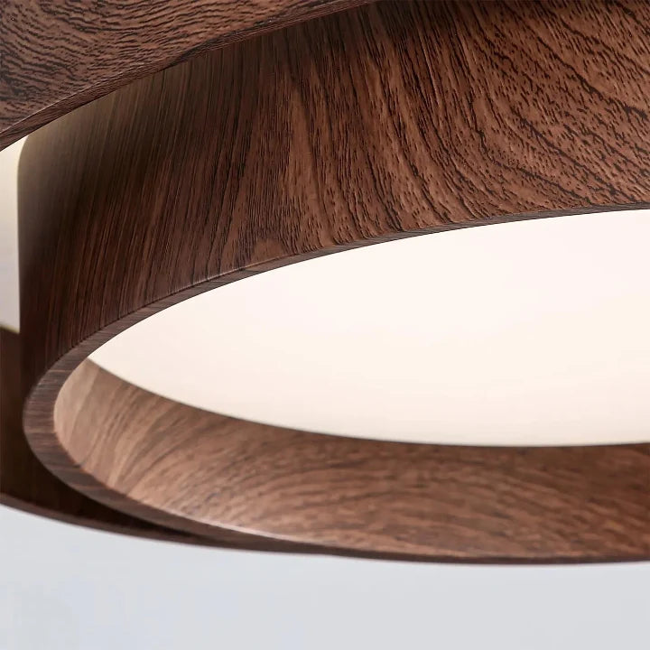 Ceiling Lamp Integrated LED Dimmable Warm Walnut