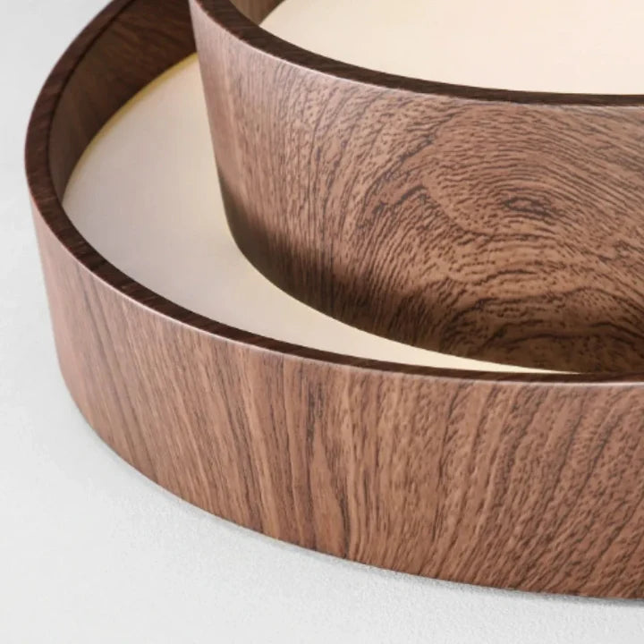 Ceiling Lamp Integrated LED Dimmable Warm Walnut