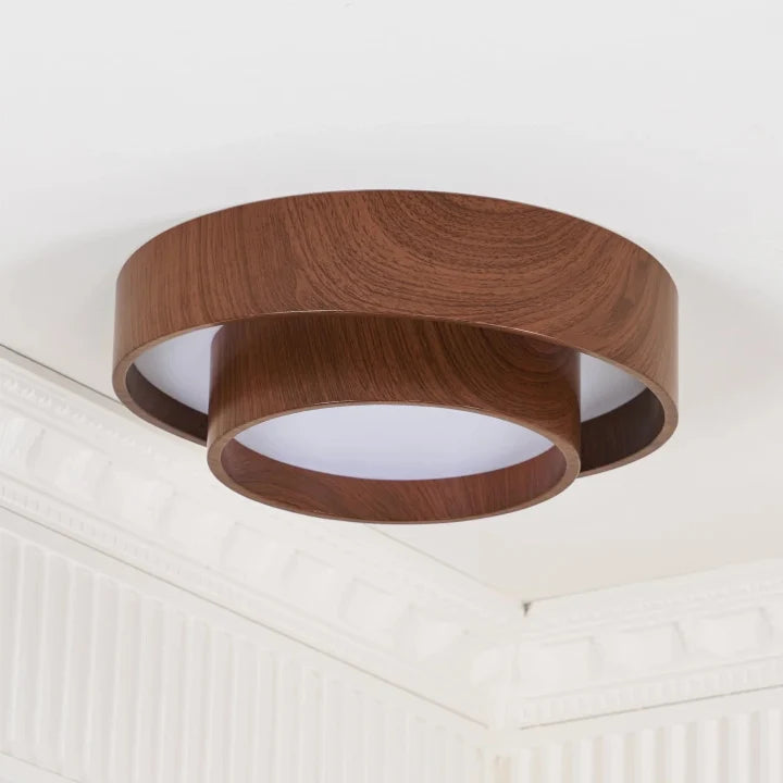 Ceiling Lamp Integrated LED Dimmable Warm Walnut
