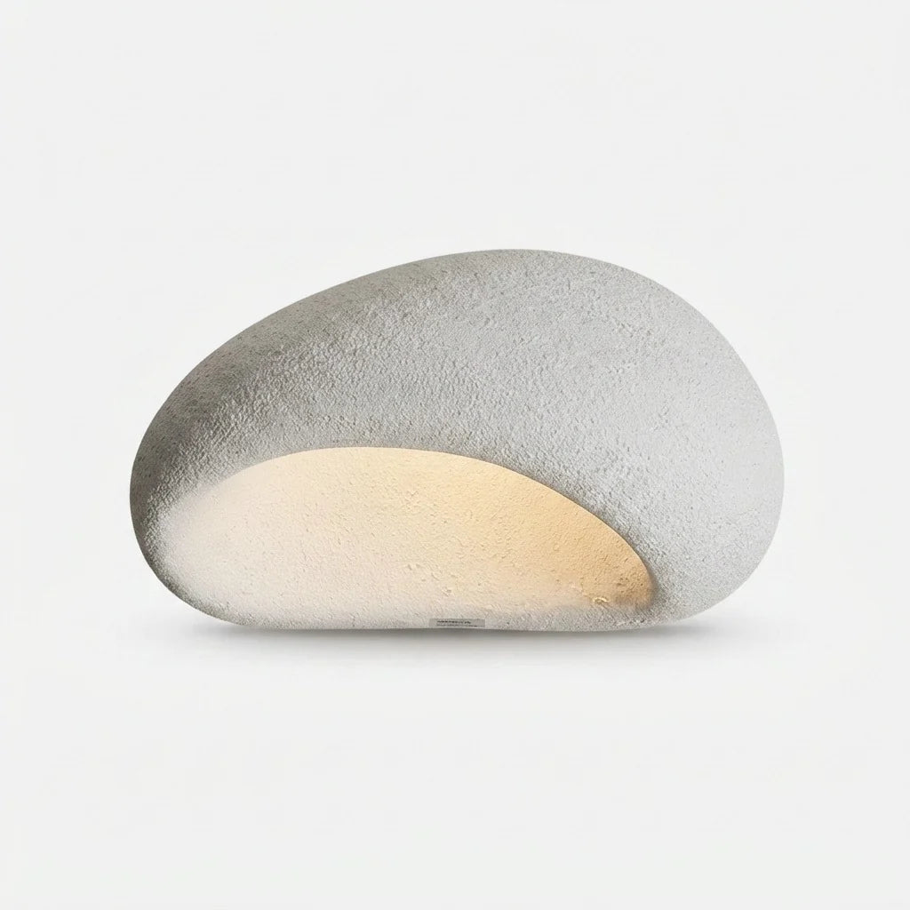 Ceiling Lamp Pebble Design Matte Stone-Look Three-Setting Warm LED