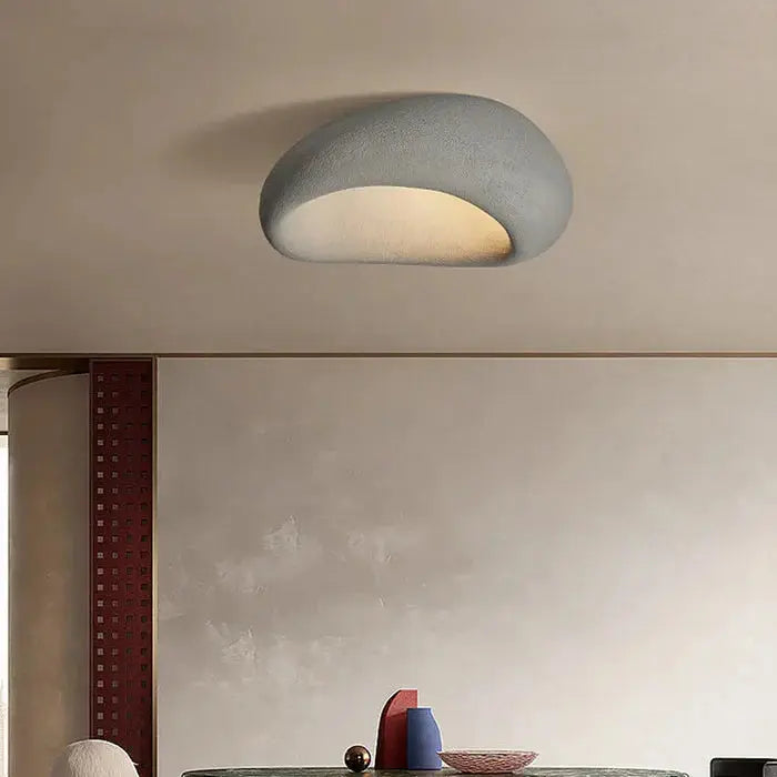 Ceiling Lamp Pebble Design Matte Stone-Look Three-Setting Warm LED