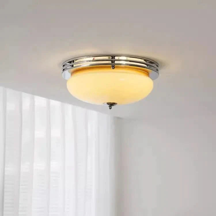 Ceiling Light Bauhaus Glass Shade Warm Diffused Lighting