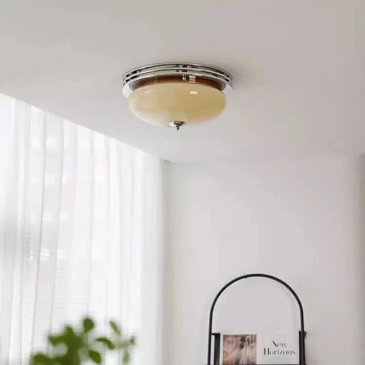 Ceiling Light Bauhaus Glass Shade Warm Diffused Lighting