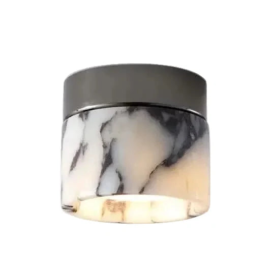 Ceiling Light Marble-Effect LED Cylinder