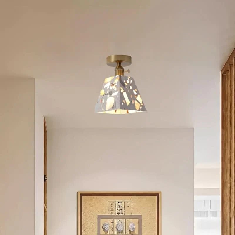 Ceiling Light Minimalist Japanese Clear Lampshade Warm Glow