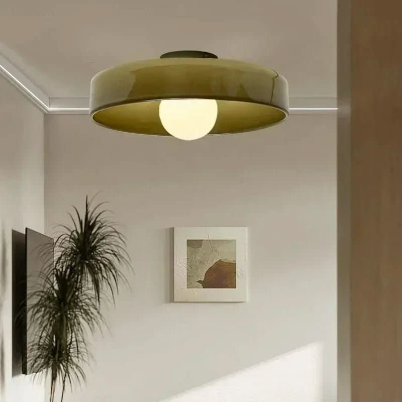 Ceiling Light Transparent Glass LED-Compatible Diffused Light