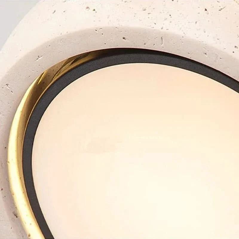 Ceiling Light Yellow Travertine Warm White LED