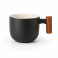 Ceramic Espresso Cup Cool-Touch Wooden Handle 180ml