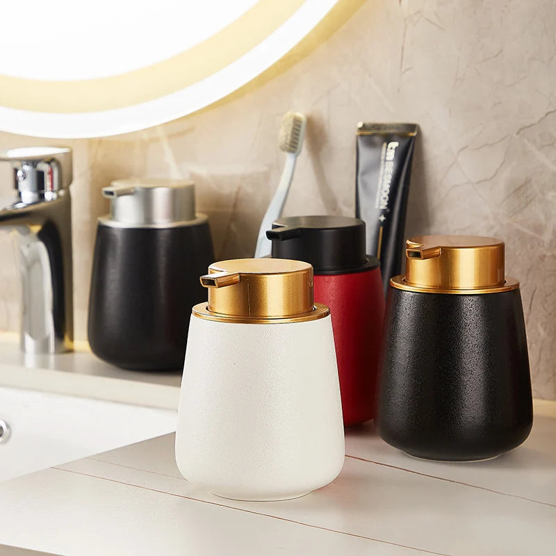 Ceramic Soap Dispenser Push Pump Large Capacity