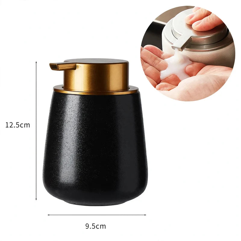 Ceramic Soap Dispenser Push Pump Large Capacity