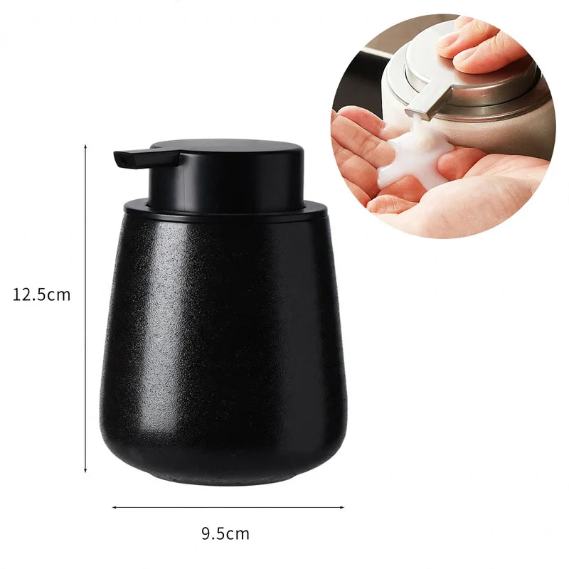 Ceramic Soap Dispenser Push Pump Large Capacity