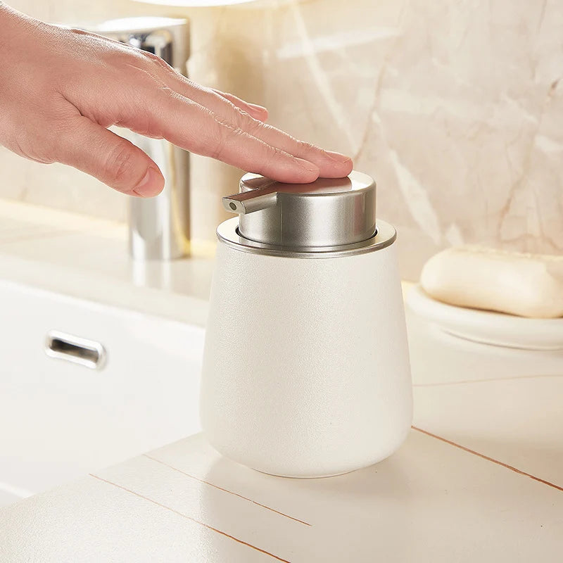 Ceramic Soap Dispenser Push Pump Large Capacity