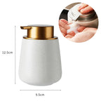 Ceramic Soap Dispenser Push Pump Large Capacity