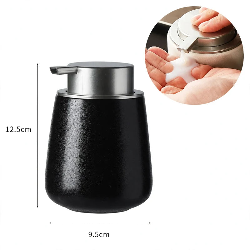 Ceramic Soap Dispenser Push Pump Large Capacity