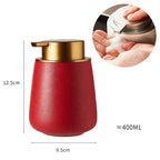 Ceramic Soap Dispenser Push Pump Large Capacity